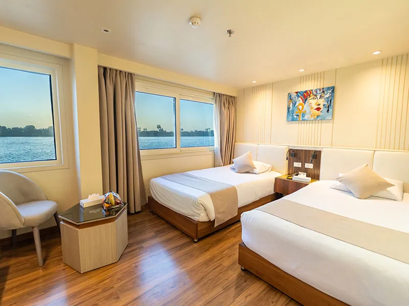 Cabin aboard the Golden Boat Nile Cruise Nile cruise